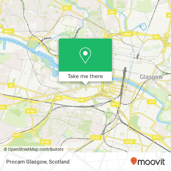 Procam Glasgow map