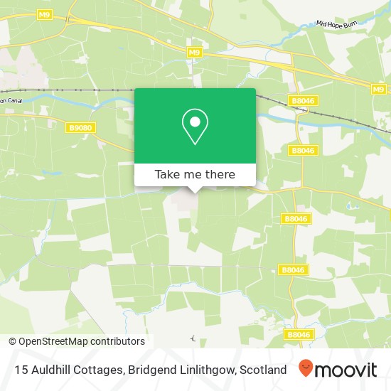 15 Auldhill Cottages, Bridgend Linlithgow map