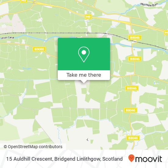 15 Auldhill Crescent, Bridgend Linlithgow map