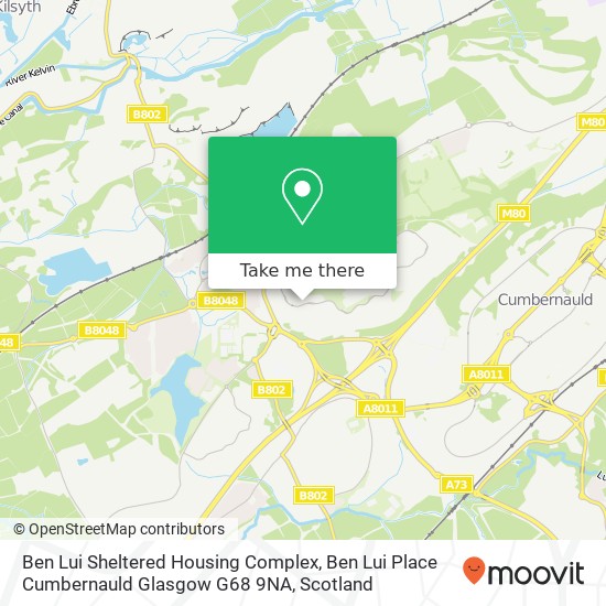 Ben Lui Sheltered Housing Complex, Ben Lui Place Cumbernauld Glasgow G68 9NA map