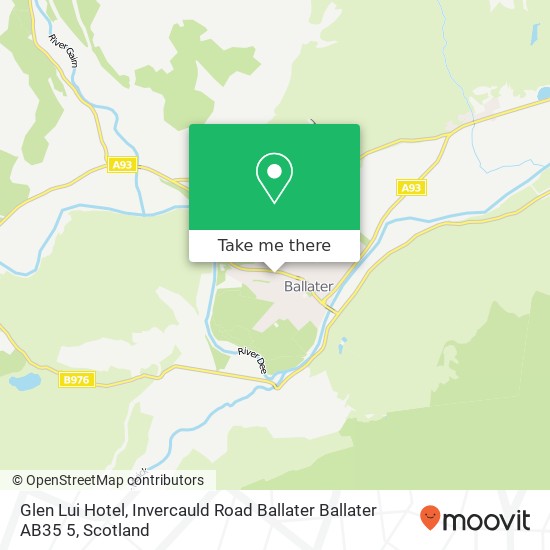 Glen Lui Hotel, Invercauld Road Ballater Ballater AB35 5 map