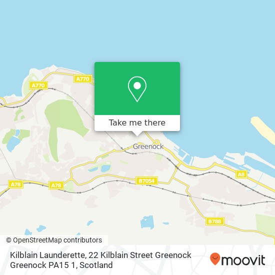 Kilblain Launderette, 22 Kilblain Street Greenock Greenock PA15 1 map