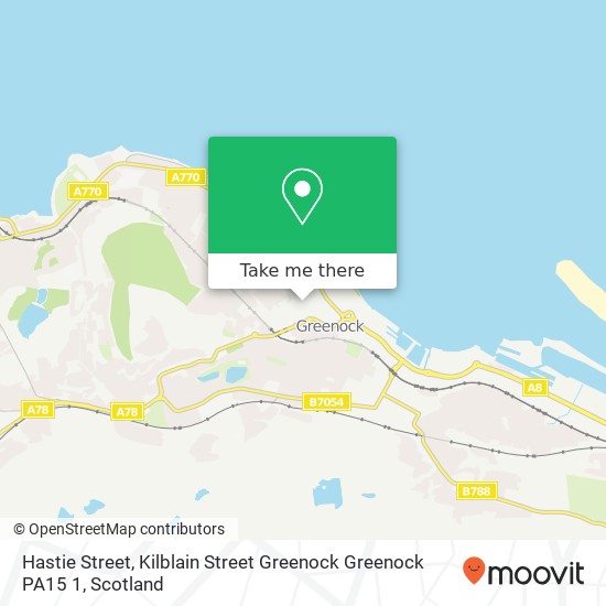 Hastie Street, Kilblain Street Greenock Greenock PA15 1 map