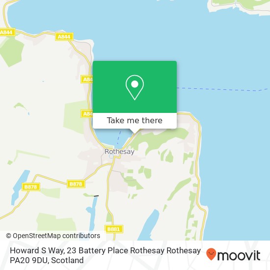 Howard S Way, 23 Battery Place Rothesay Rothesay PA20 9DU map