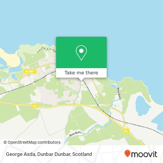 George Asda, Dunbar Dunbar map