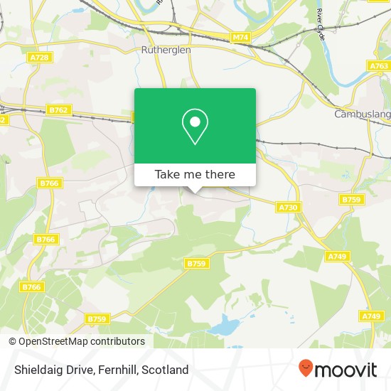 Shieldaig Drive, Fernhill map