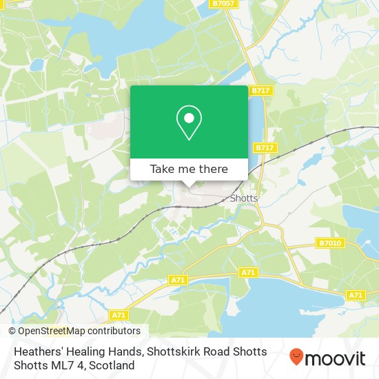 Heathers' Healing Hands, Shottskirk Road Shotts Shotts ML7 4 map