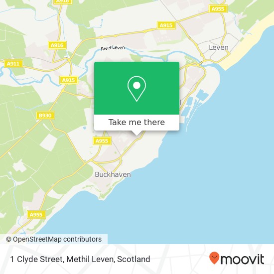 1 Clyde Street, Methil Leven map