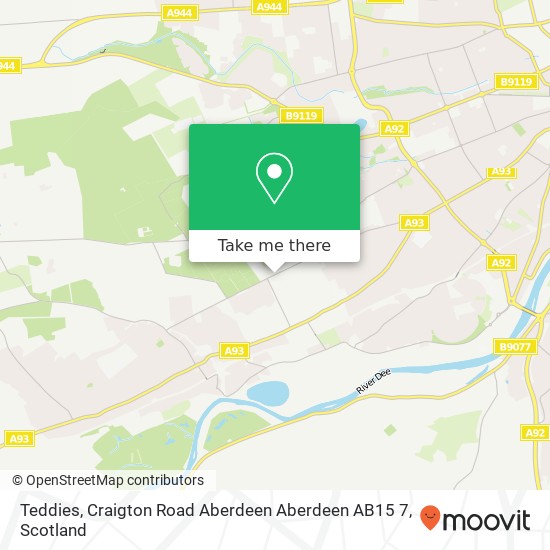 Teddies, Craigton Road Aberdeen Aberdeen AB15 7 map
