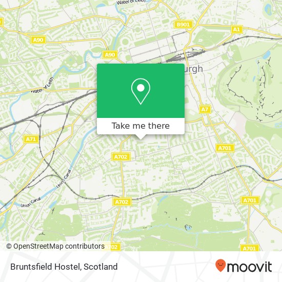 Bruntsfield Hostel map