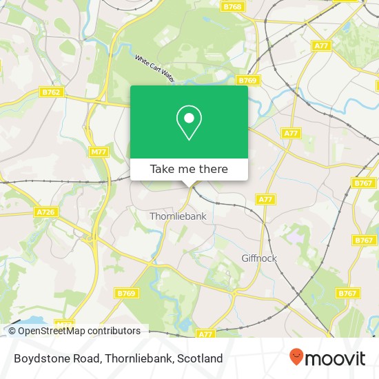 Boydstone Road, Thornliebank map