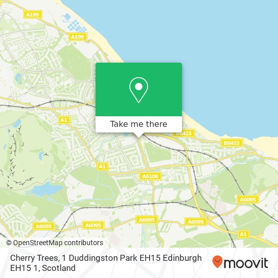 Cherry Trees, 1 Duddingston Park EH15 Edinburgh EH15 1 map