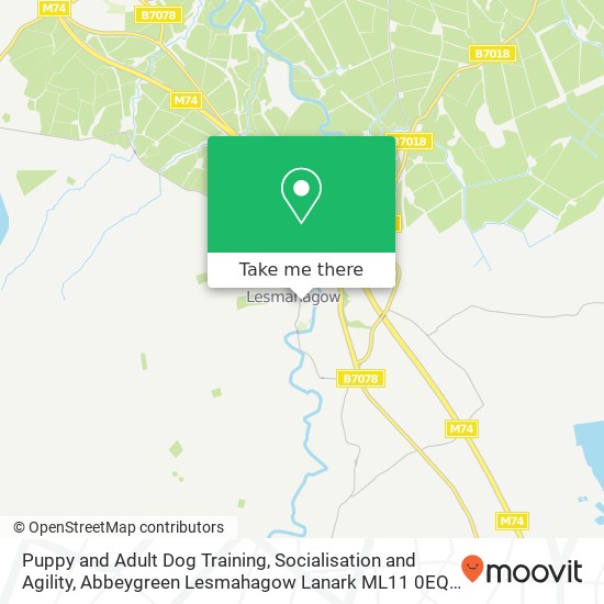 Puppy and Adult Dog Training, Socialisation and Agility, Abbeygreen Lesmahagow Lanark ML11 0EQ map