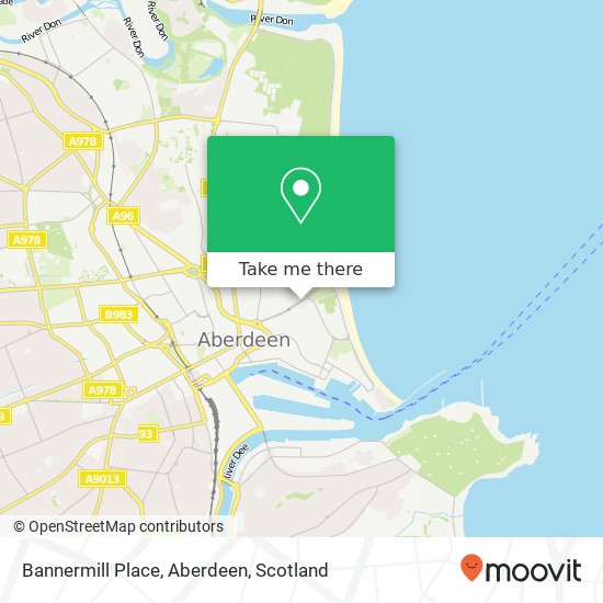 Bannermill Place, Aberdeen map