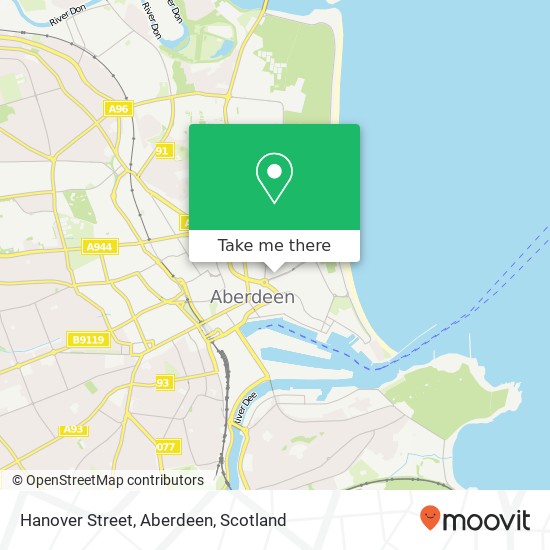 Hanover Street, Aberdeen map