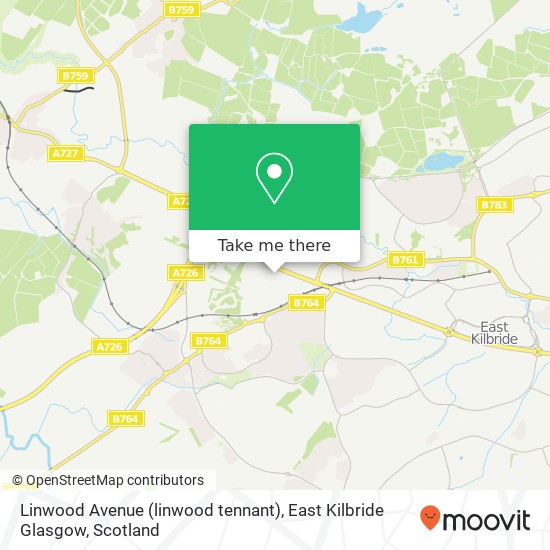 Linwood Avenue (linwood tennant), East Kilbride Glasgow map