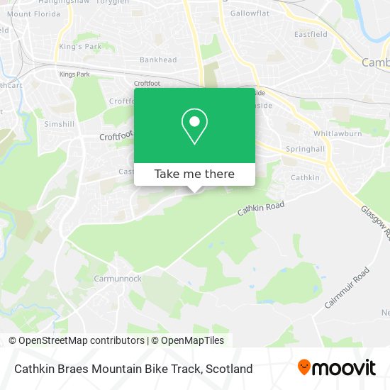 Cathkin Braes Mountain Bike Track map