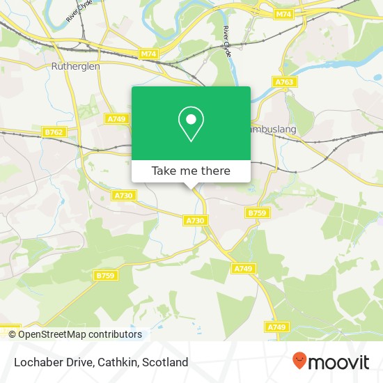 Lochaber Drive, Cathkin map