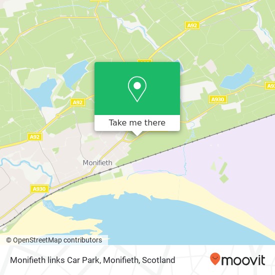 Monifieth links Car Park, Monifieth map