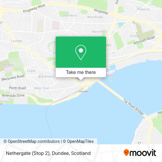 Nethergate (Stop 2), Dundee map