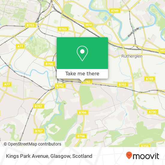 Kings Park Avenue, Glasgow map