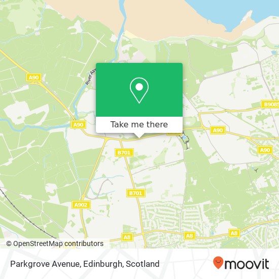 Parkgrove Avenue, Edinburgh map