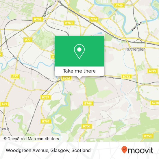 Woodgreen Avenue, Glasgow map