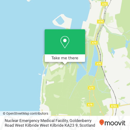 Nuclear Emergency Medical Facility, Goldenberry Road West Kilbride West Kilbride KA23 9 map