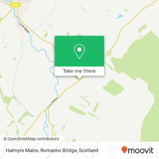 Halmyre Mains, Romanno Bridge map