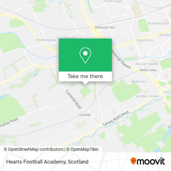 Hearts Football Academy map