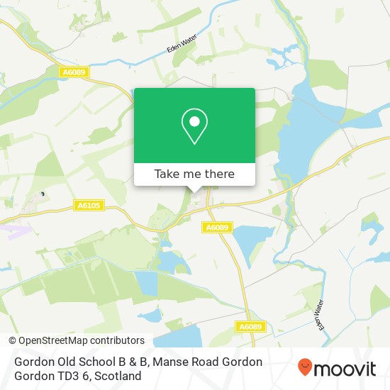 Gordon Old School B & B, Manse Road Gordon Gordon TD3 6 map