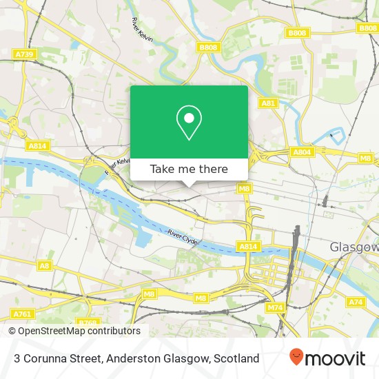 3 Corunna Street, Anderston Glasgow map