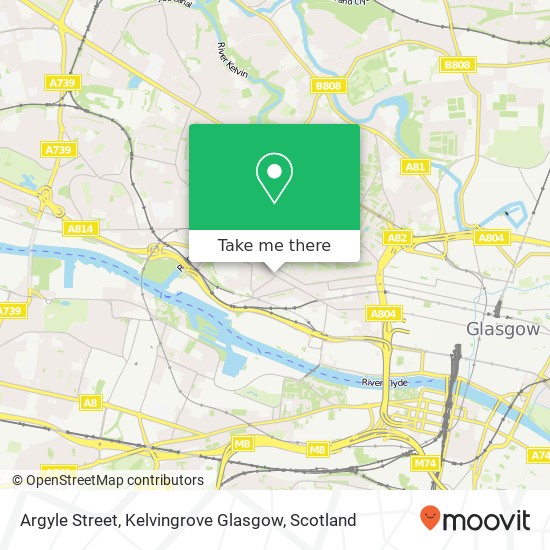 Argyle Street, Kelvingrove Glasgow map