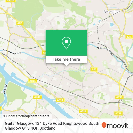 Guitar Glasgow, 434 Dyke Road Knightswood South Glasgow G13 4QF map