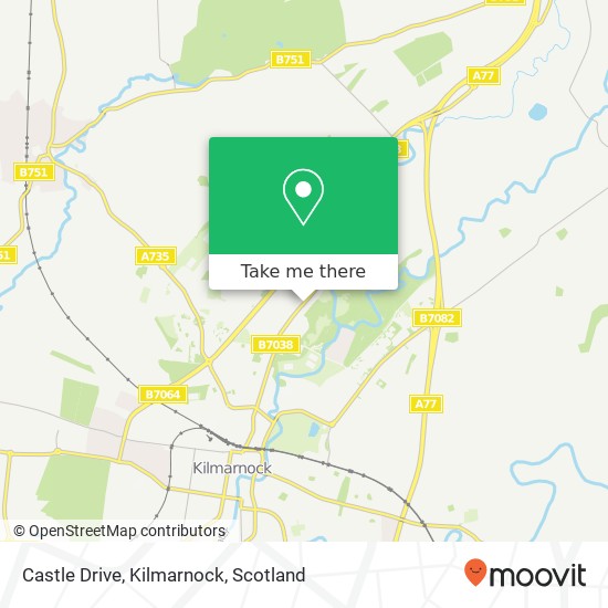 Castle Drive, Kilmarnock map