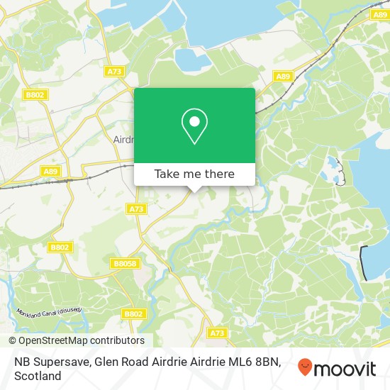 NB Supersave, Glen Road Airdrie Airdrie ML6 8BN map
