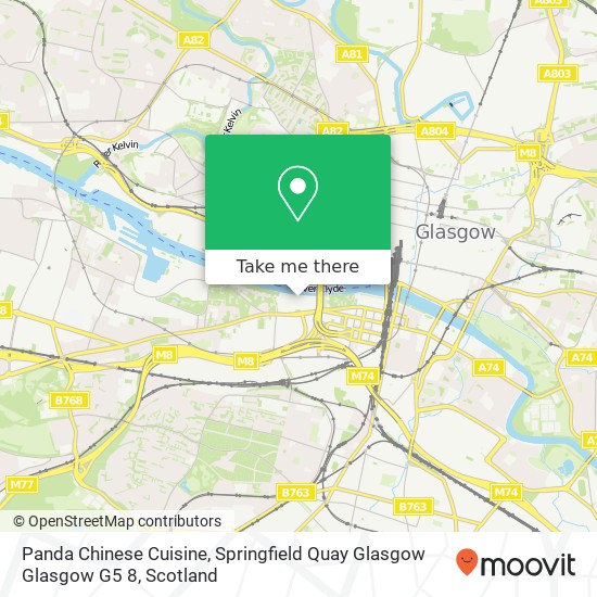 Panda Chinese Cuisine, Springfield Quay Glasgow Glasgow G5 8 map