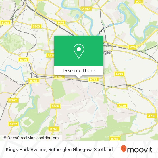 Kings Park Avenue, Rutherglen Glasgow map
