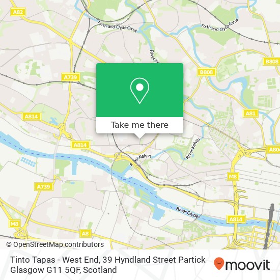 Tinto Tapas - West End, 39 Hyndland Street Partick Glasgow G11 5QF map