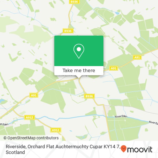 Riverside, Orchard Flat Auchtermuchty Cupar KY14 7 map