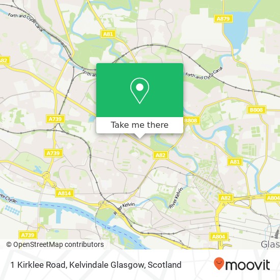 1 Kirklee Road, Kelvindale Glasgow map