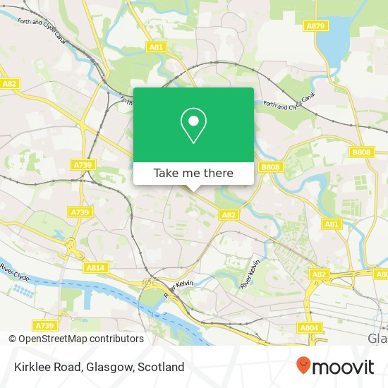 Kirklee Road, Glasgow map