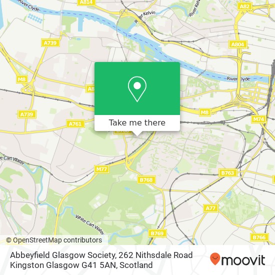 Abbeyfield Glasgow Society, 262 Nithsdale Road Kingston Glasgow G41 5AN map