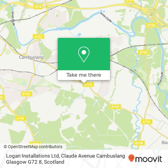 Logan Installations Ltd, Claude Avenue Cambuslang Glasgow G72 8 map