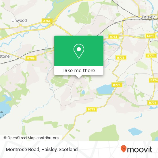 Montrose Road, Paisley map