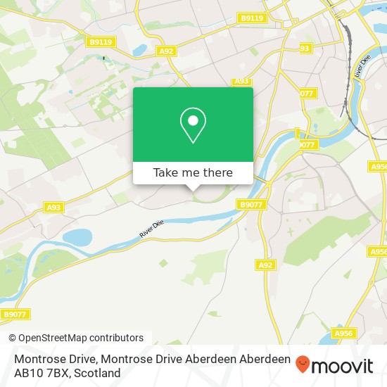 Montrose Drive, Montrose Drive Aberdeen Aberdeen AB10 7BX map