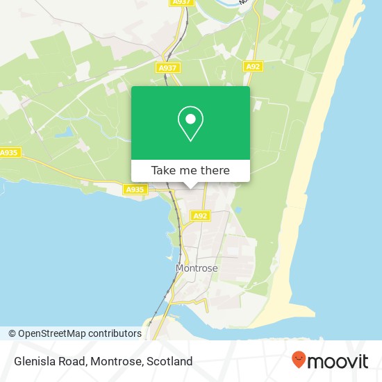 Glenisla Road, Montrose map