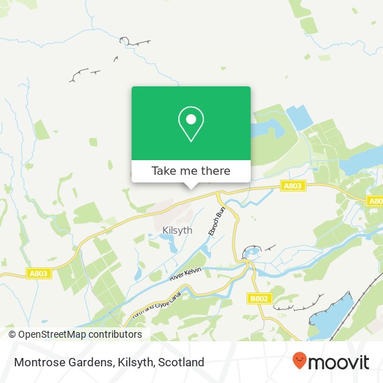 Montrose Gardens, Kilsyth map