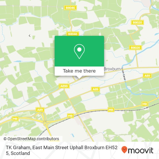 TK Graham, East Main Street Uphall Broxburn EH52 5 map