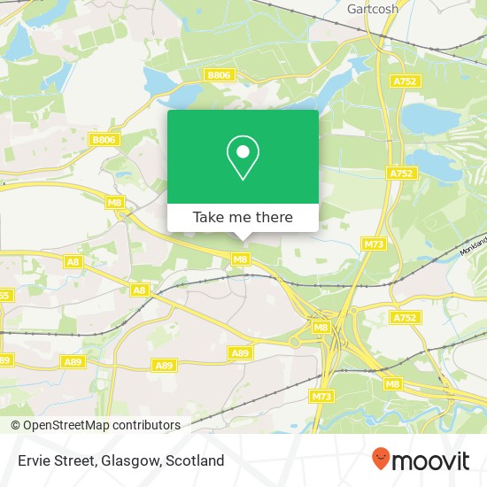 Ervie Street, Glasgow map